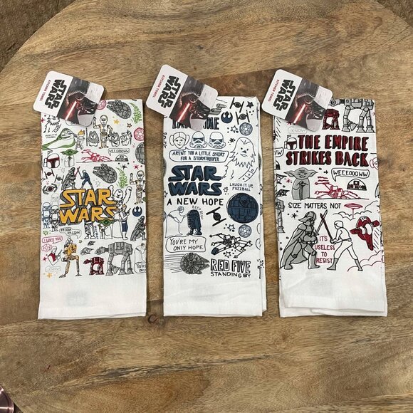 NEW 3 Pk Star Wars Kitchen Towels - Picture 1 of 5